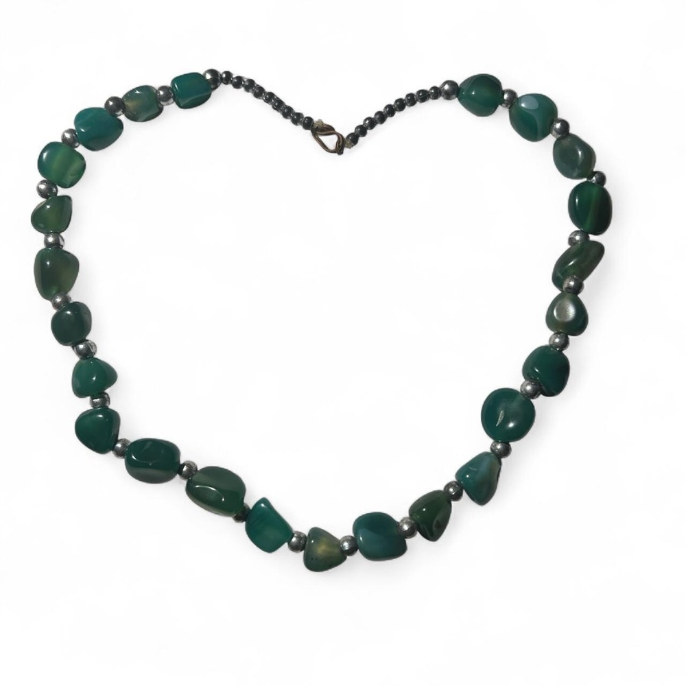 Elegant Green Beaded Necklace